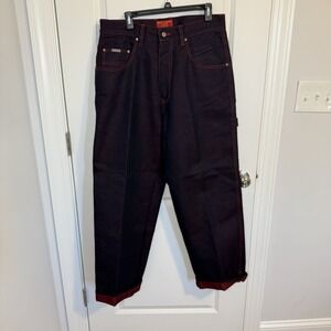 Vintage‎ Clench Jeans Men's Size 34x32 Y2K Carpenter Red Purple Carpenter Grunge